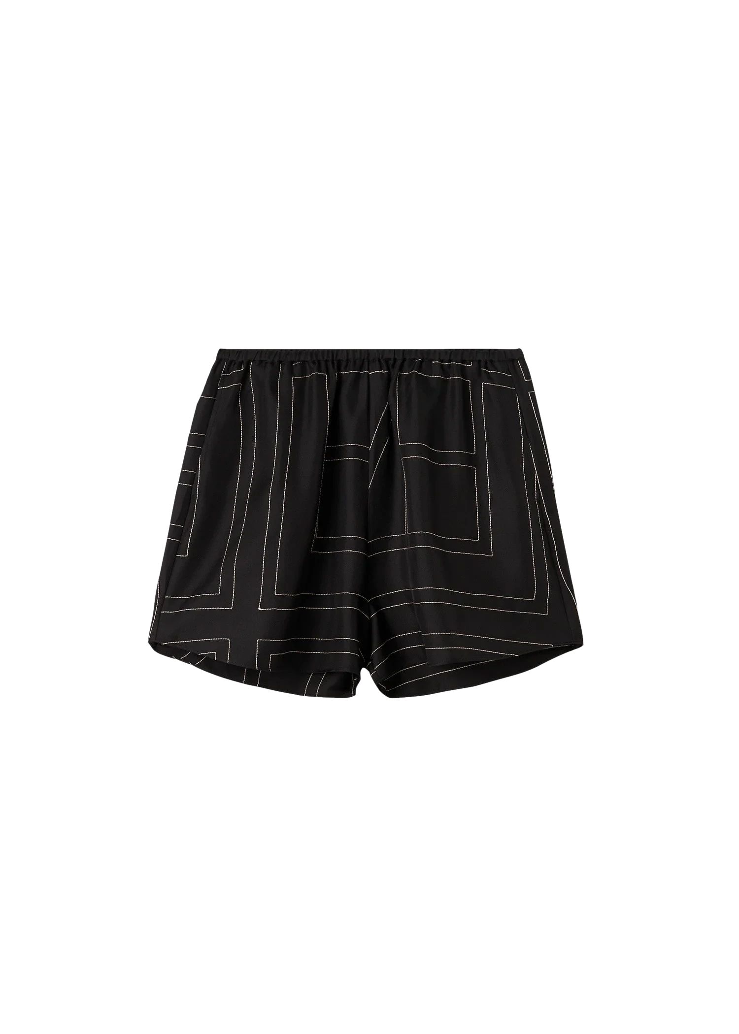 Shop Totême Toteme Monogram Silk Pajama Shorts