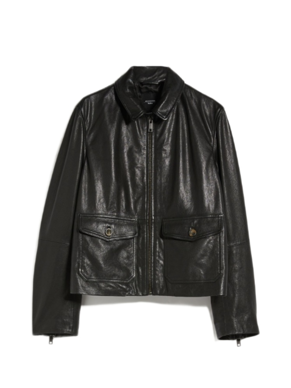 Shop Maxmara Weekend Aller Leather Jacket