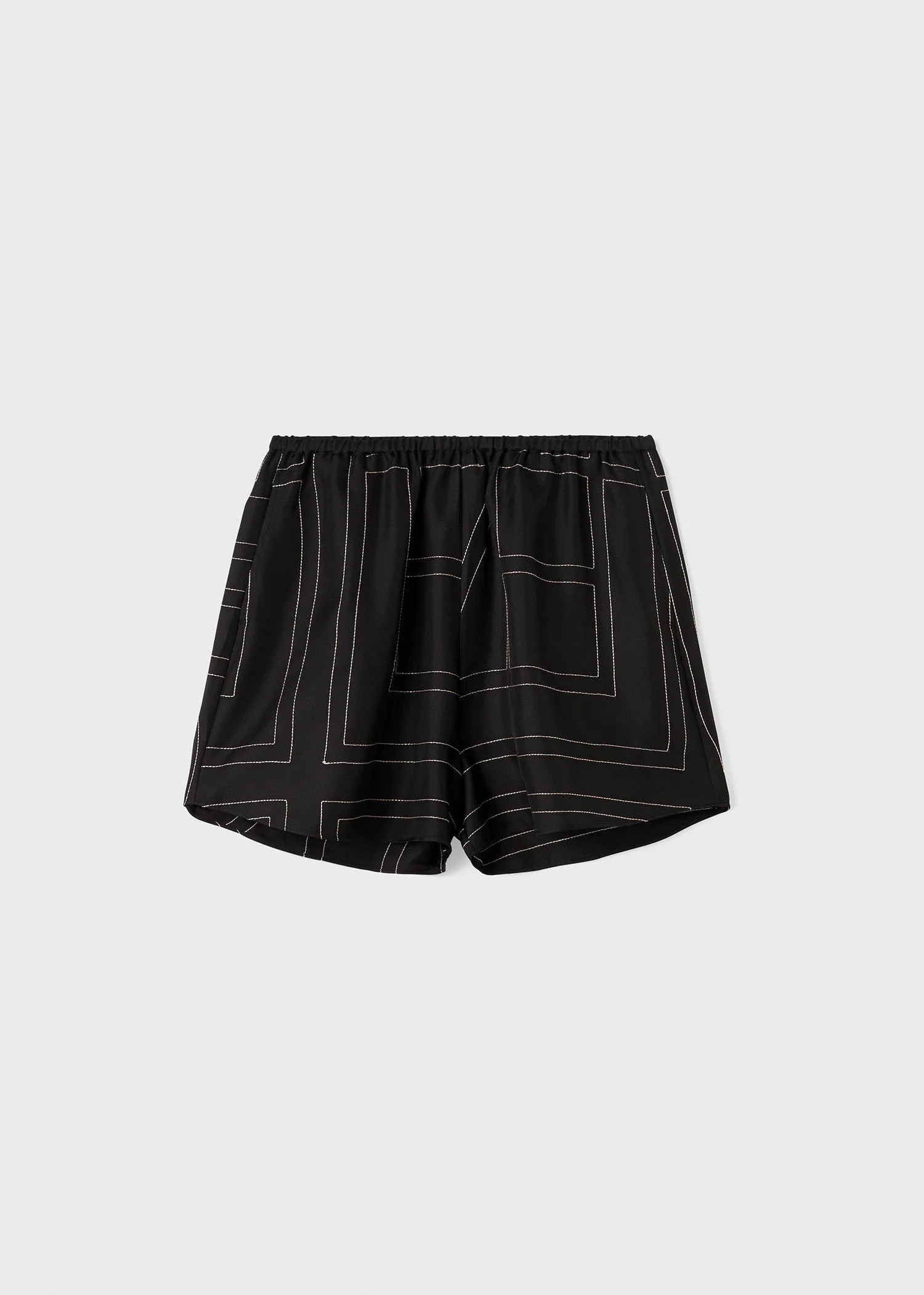 Shop Totême Toteme Monogram Silk Pajama Shorts