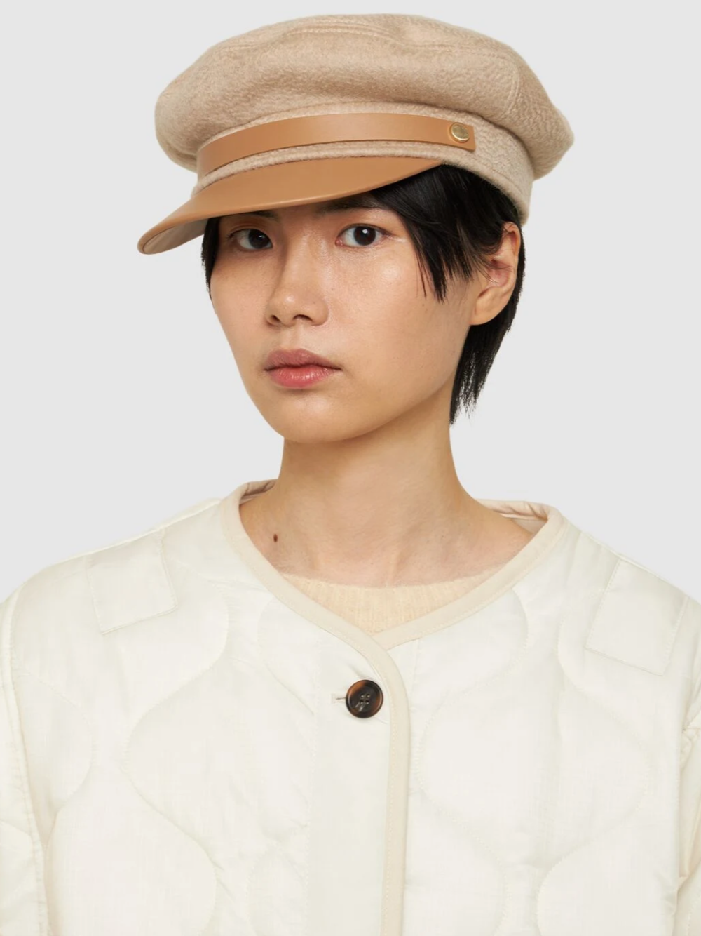 Shop Max Mara Maxmara Canossa Cashmere Hat Beige