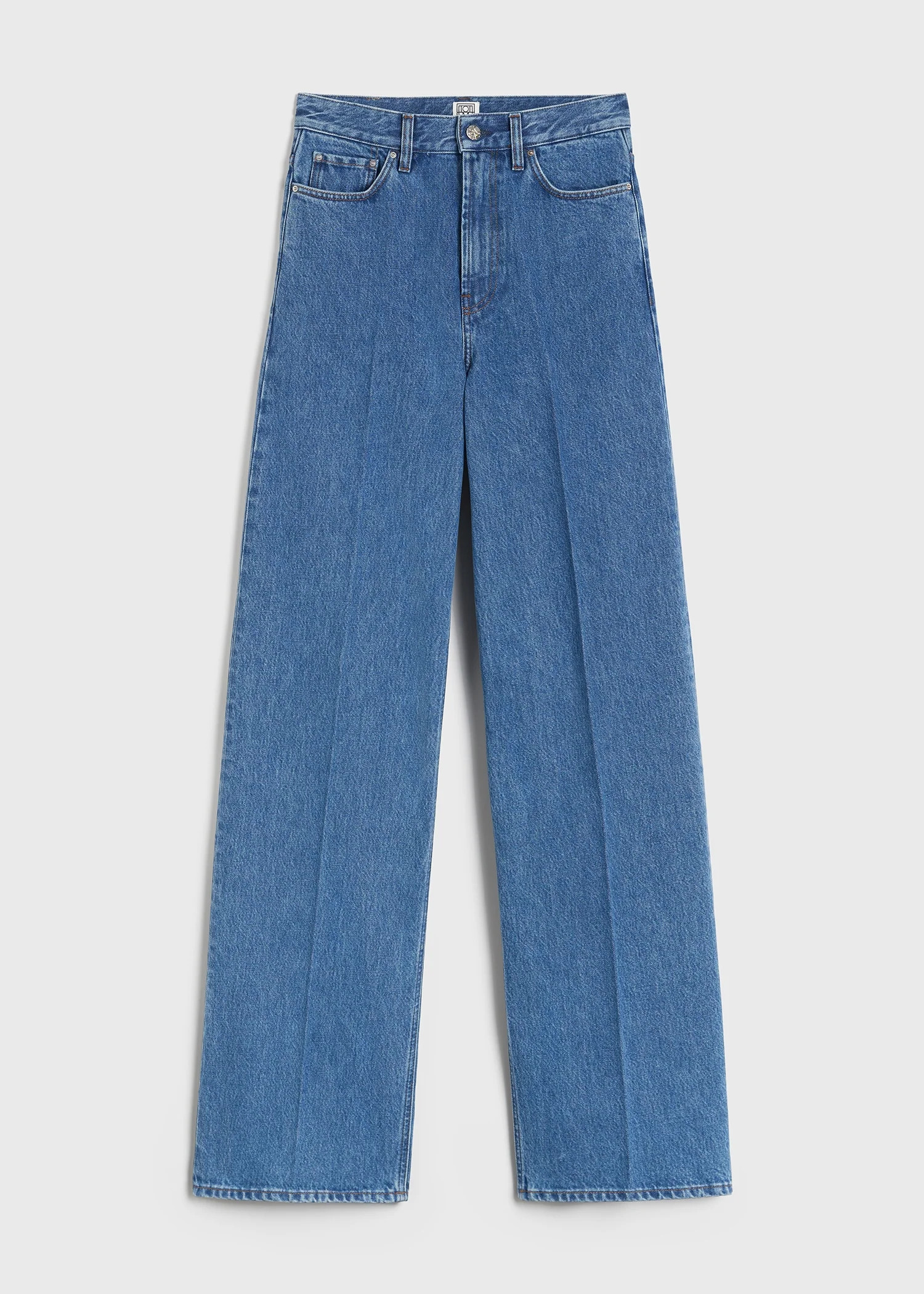 Shop Totême Toteme Wide Leg Denim Jeans