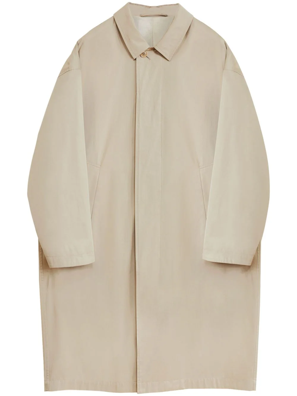 Shop Lemaire Button Up Trench Over Coat Dusty Mastic