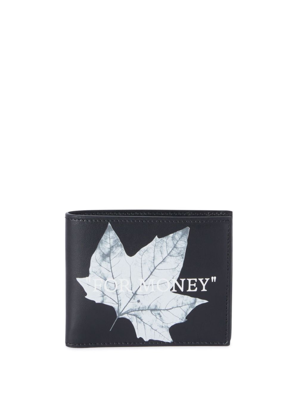Off-white Quote Bookish X-ray Leather Wallet In Black