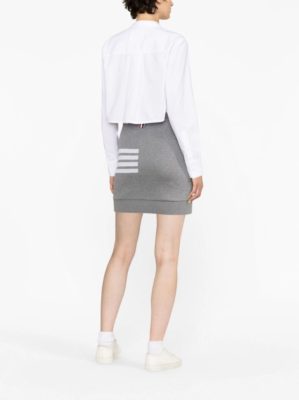 Shop Thom Browne 4-bar Stripe Skirt Grey