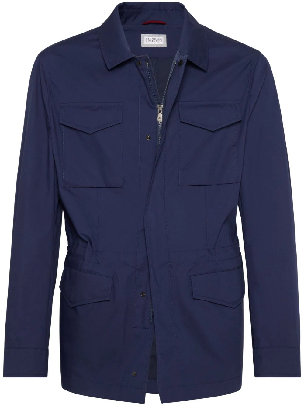 Shop Brunello Cucinelli Lightweight Shirt Jacket Navy