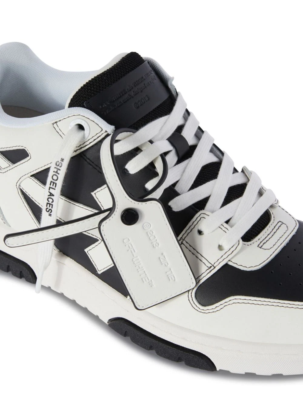 Shop Off-white Out Of Office "ooo" Leather Sneaker Black/white
