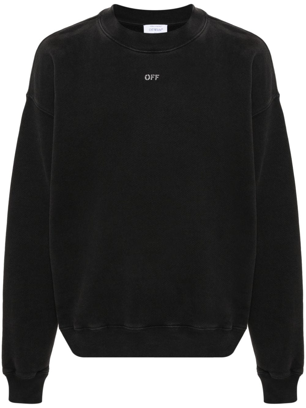 Shop Off-white Stamp Mary Cotton Sweatshirt Black