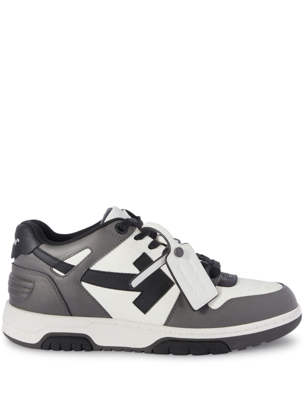 Shop Off-white Out Of Office Leather Sneaker Dark Grey/black