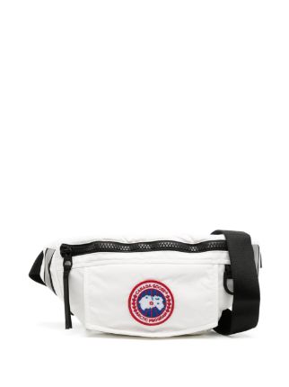 Shop Canada Goose Logo Patch Belt Bag White