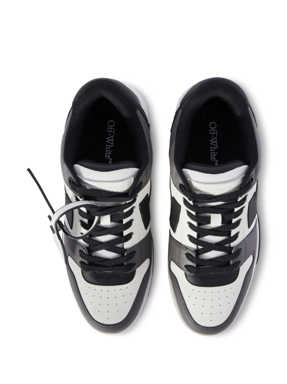 Shop Off-white Out Of Office Leather Sneaker Dark Grey/black