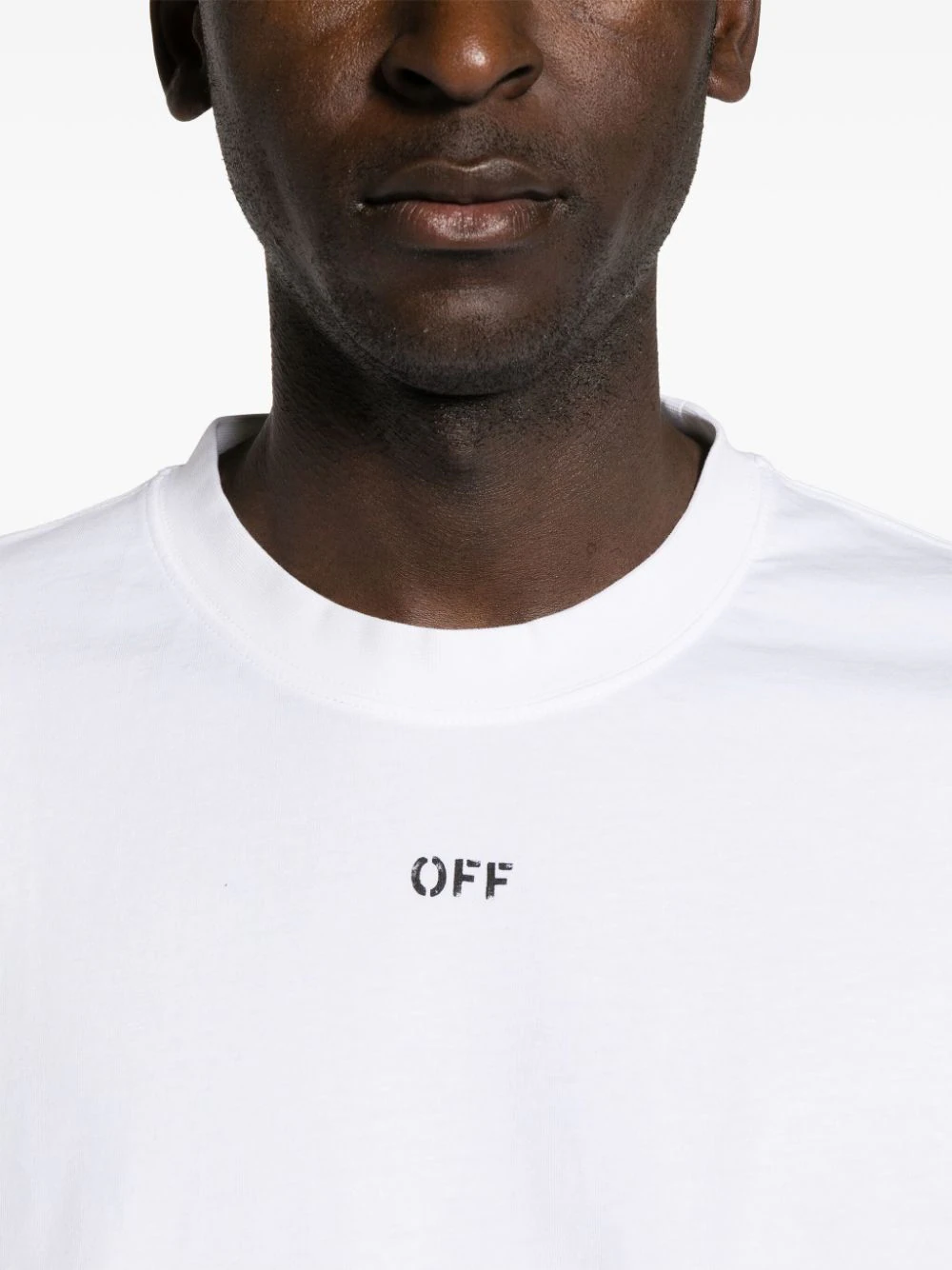 Shop Off-white Logo Print Cotton Skate T-shirt White