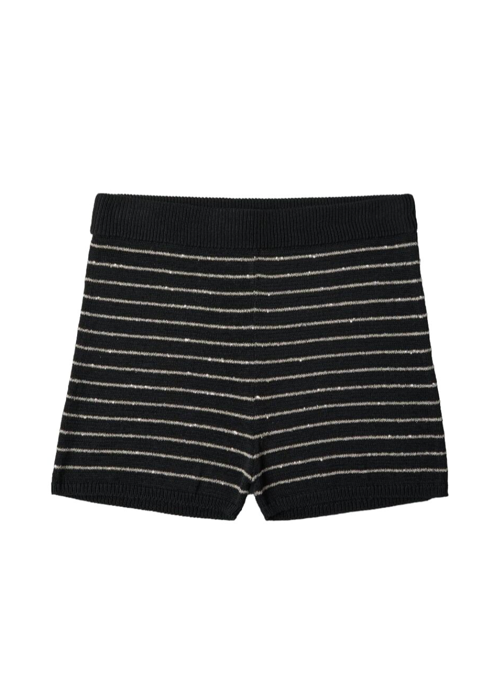 Brunello Cucinelli Knitted Cotton Shorts In Black