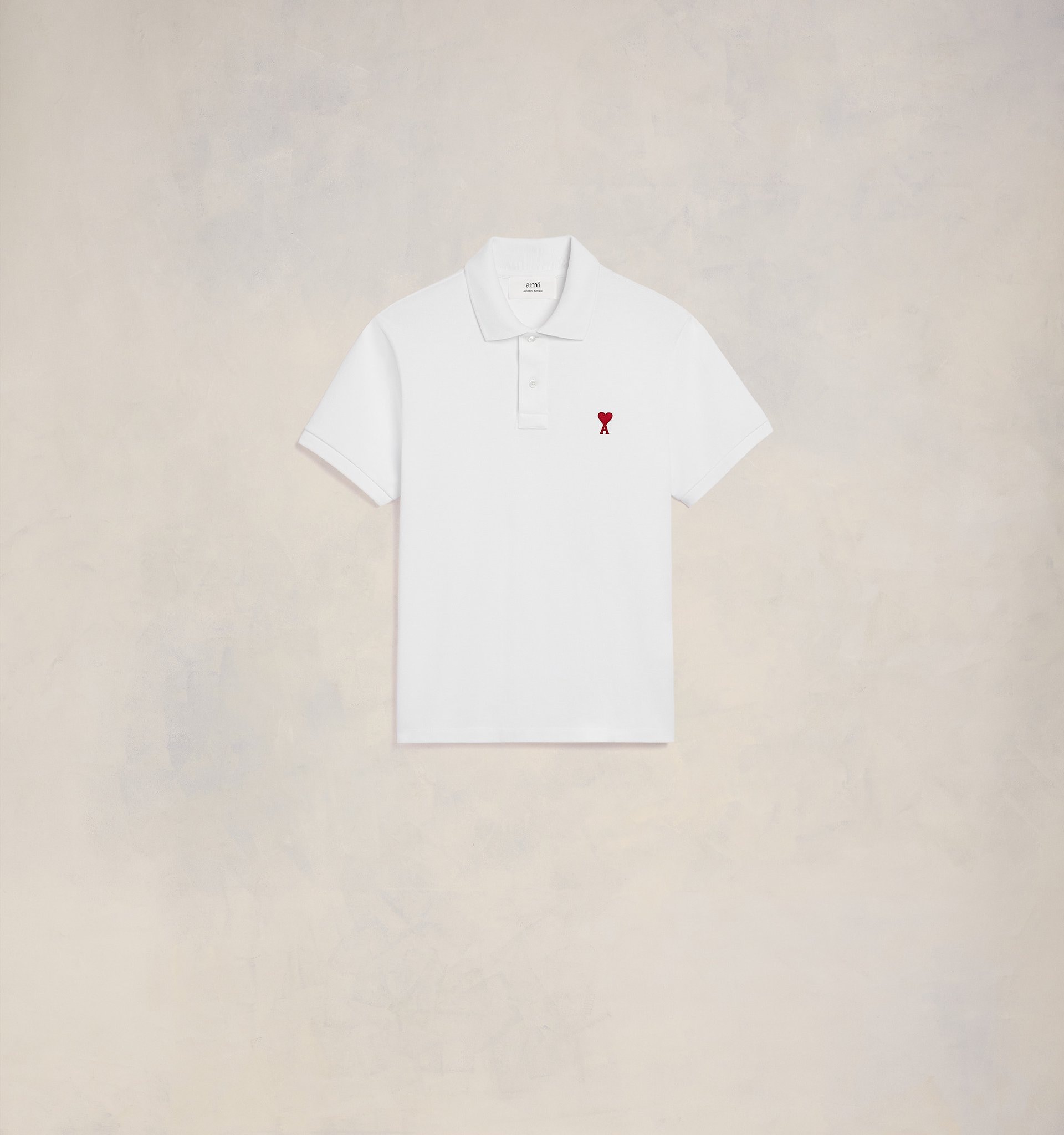 Shop Ami Alexandre Mattiussi Ami Paris Ami De Coeur Polo Shirt White