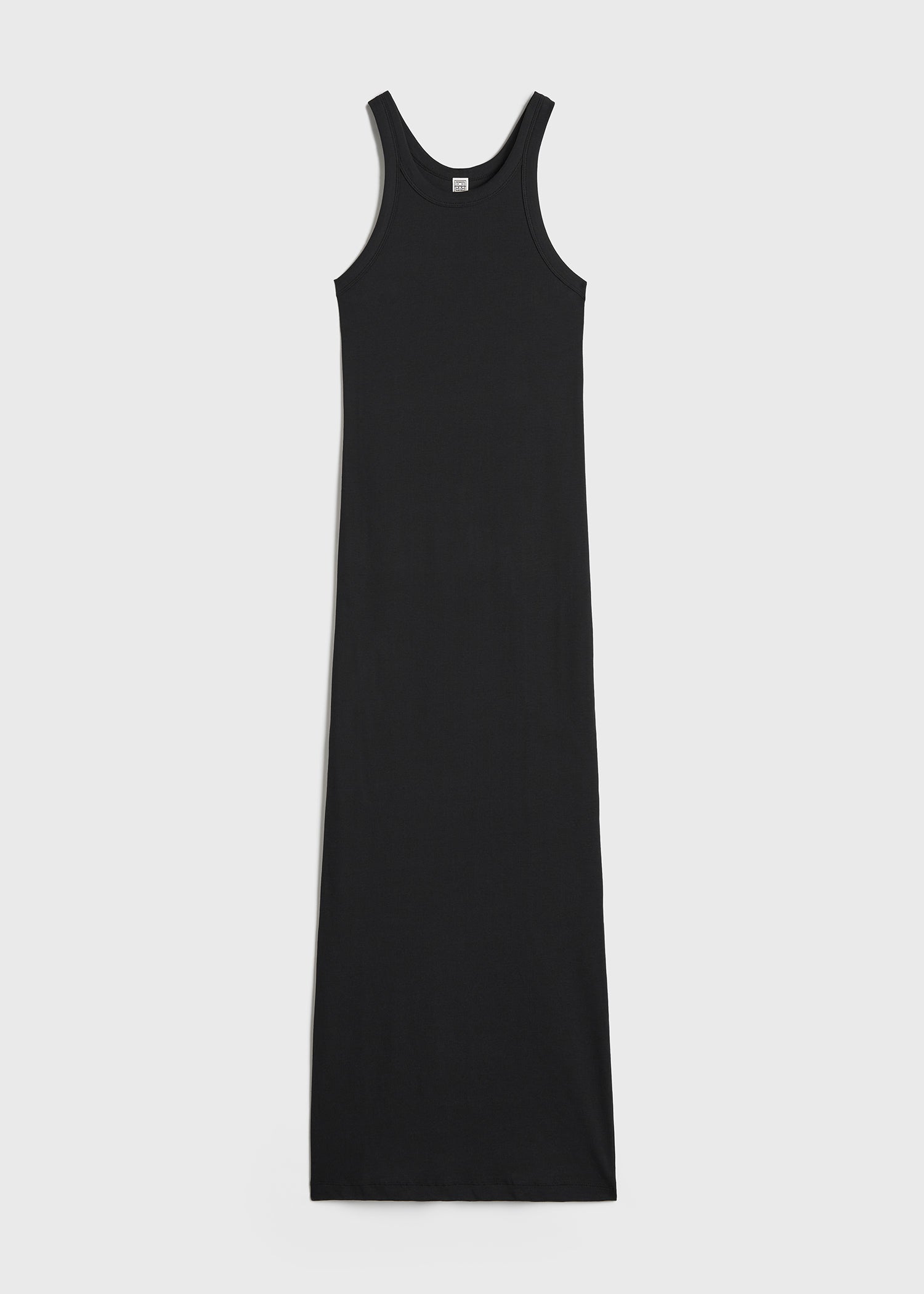 Shop Totême Toteme Curved Rib Tank Dress Black