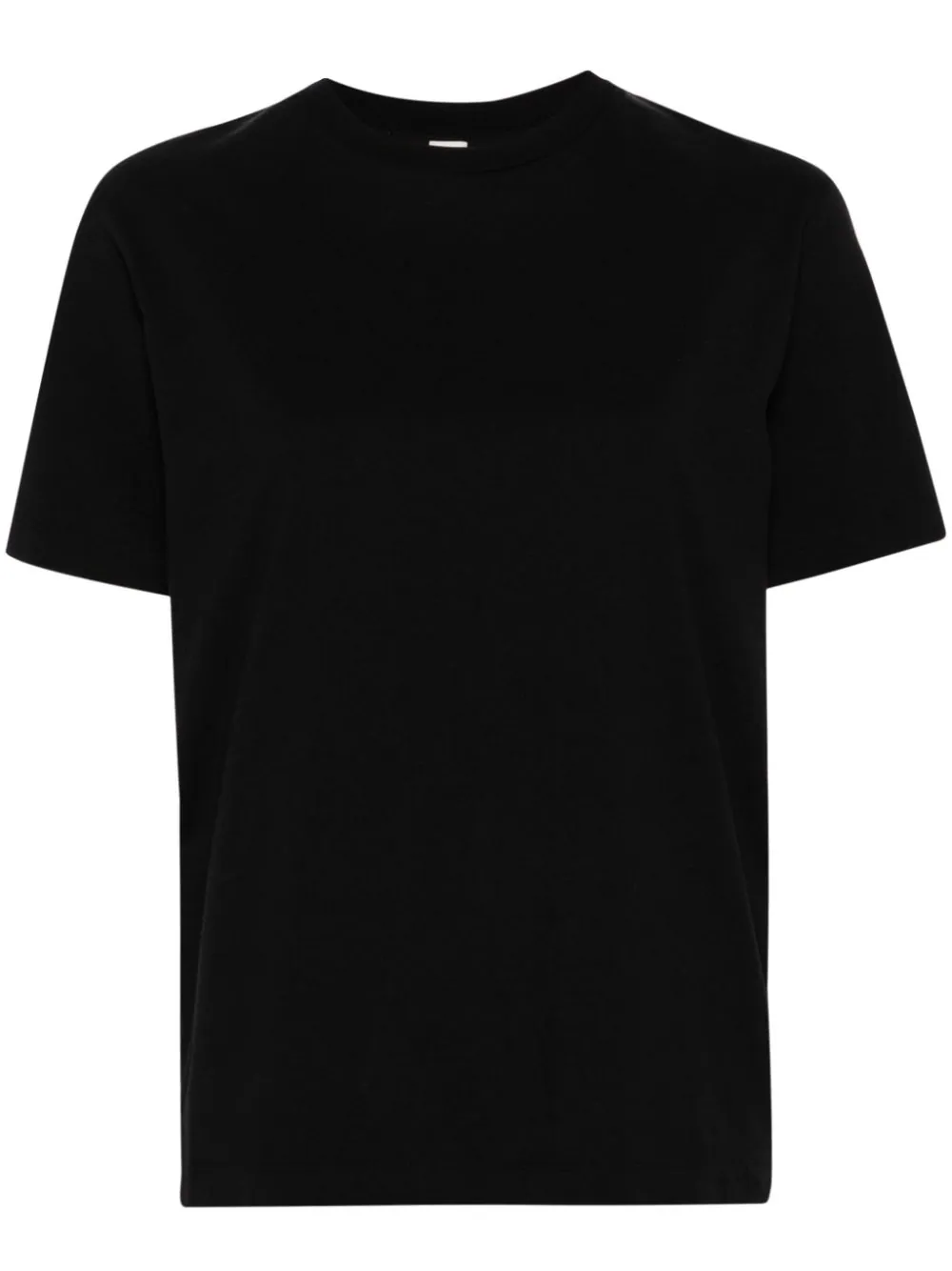 Shop Totême Toteme Crew Neck Cotton T-shirt Black