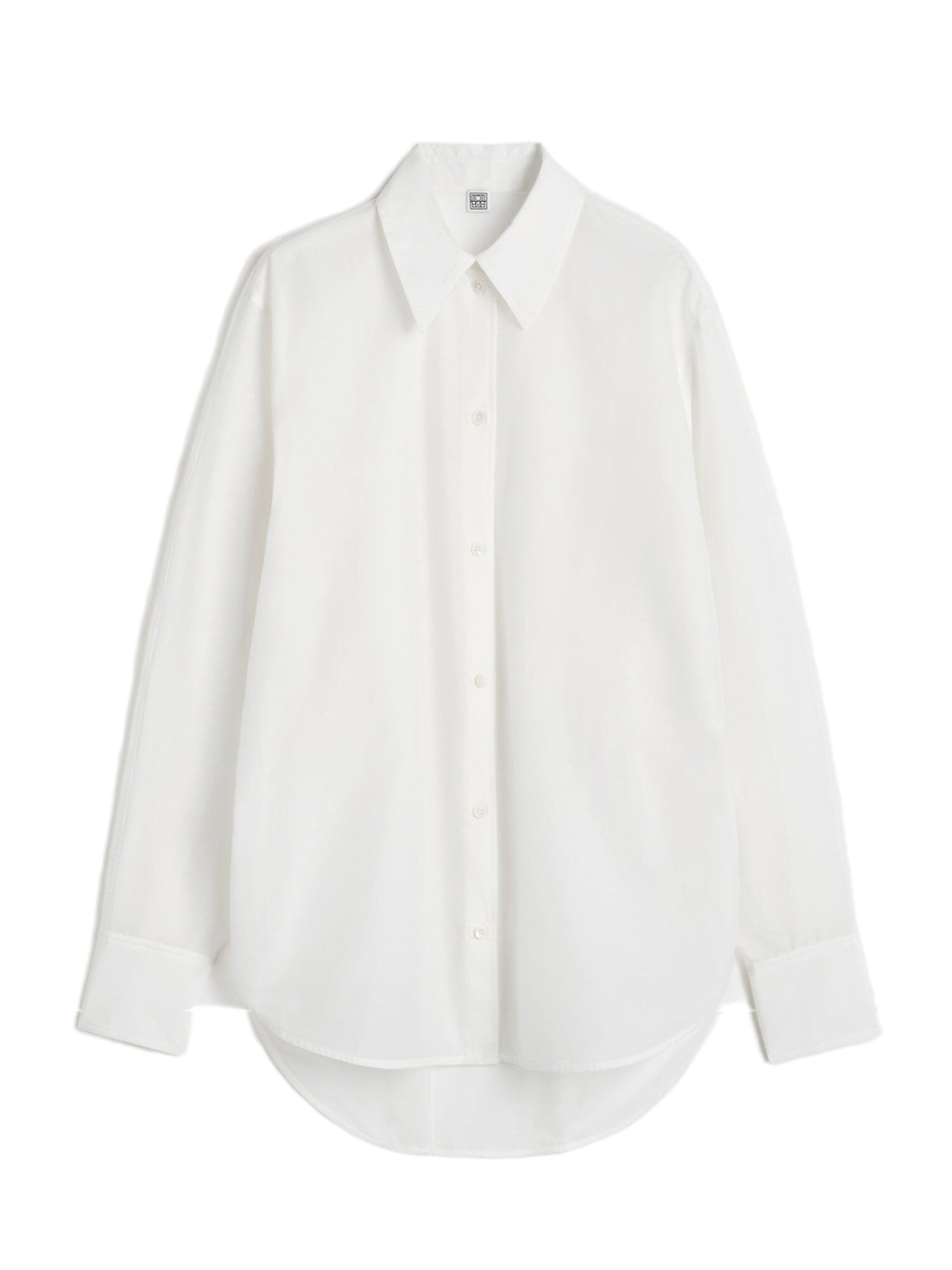 Shop Totême Toteme Kimono Sleeve Cotton Shirt White