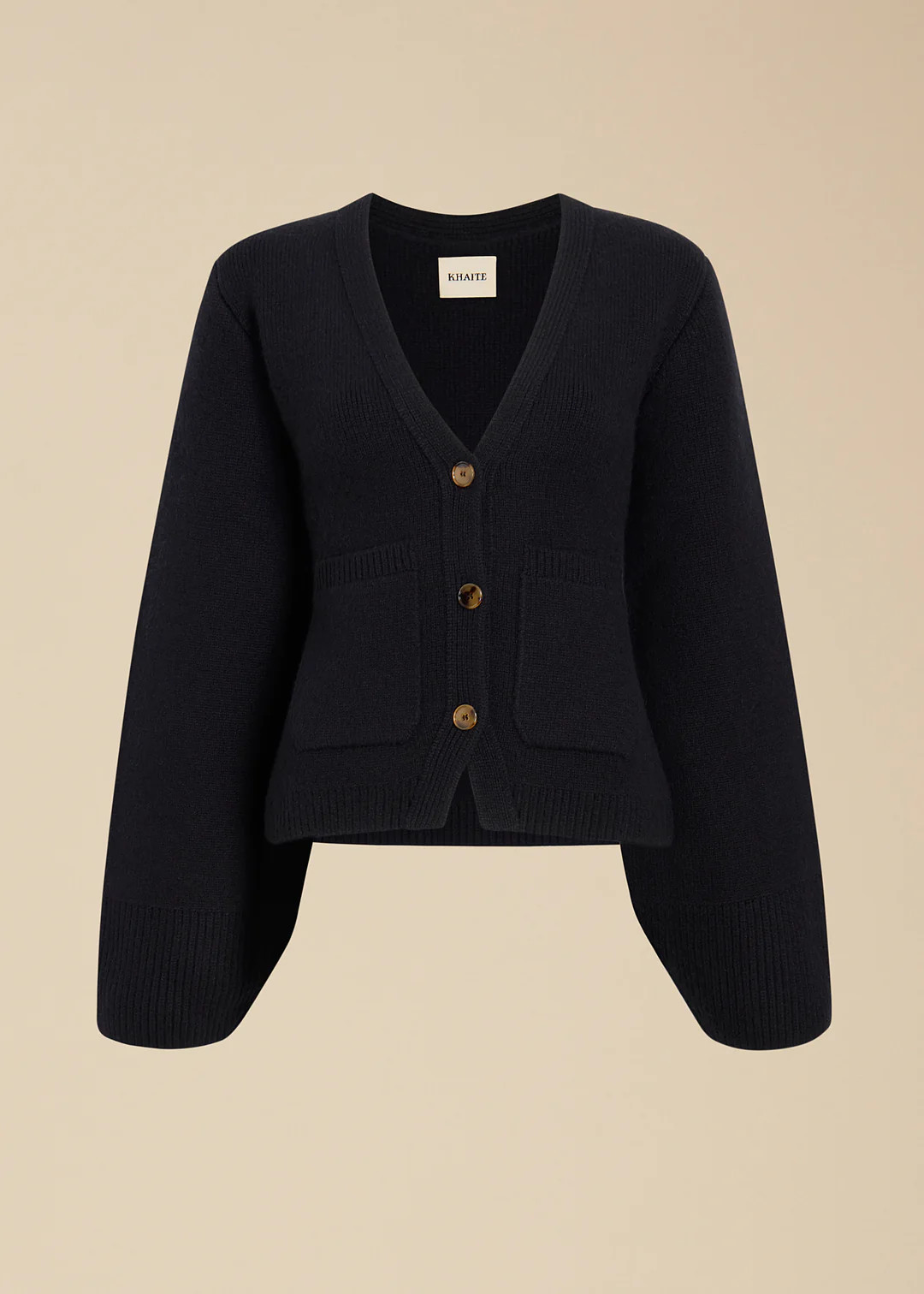 KHAITE KHAITE SCARLET CASHMERE CARDIGAN BLACK 