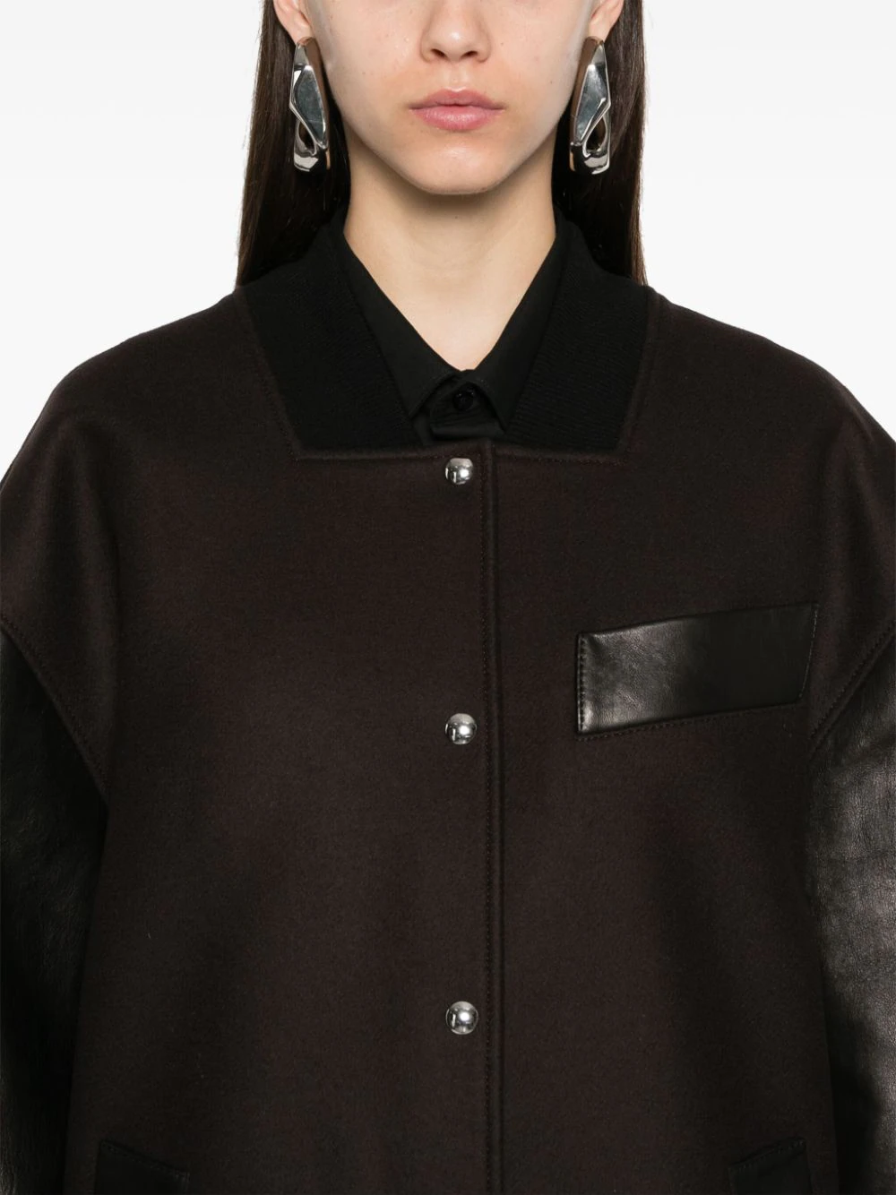 Shop Khaite Spencer Jacket Dark Brown