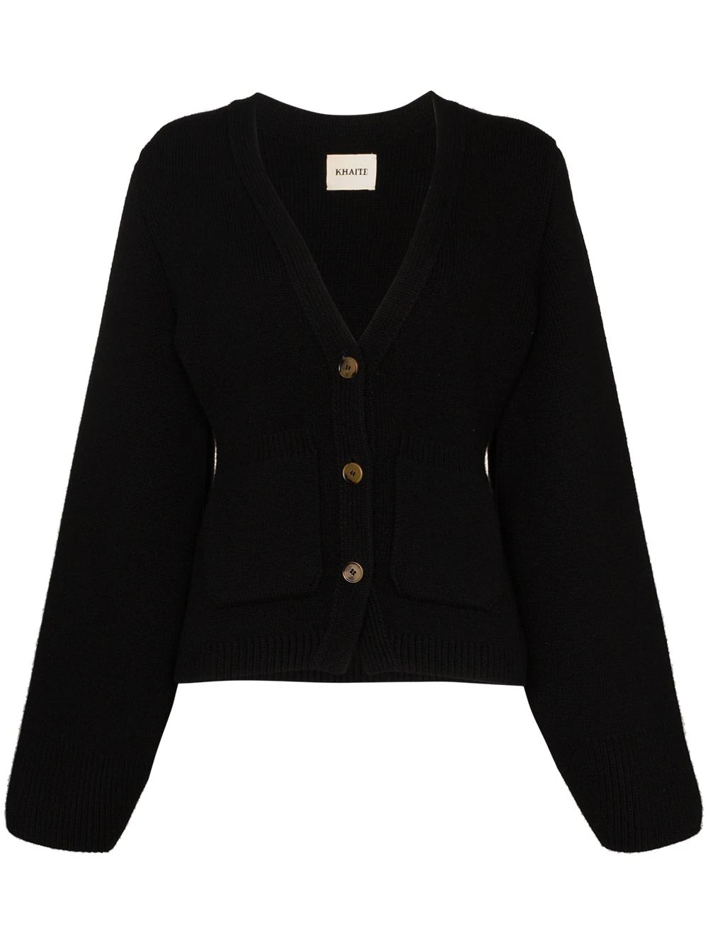 Shop Khaite Scarlet Cashmere Cardigan Black