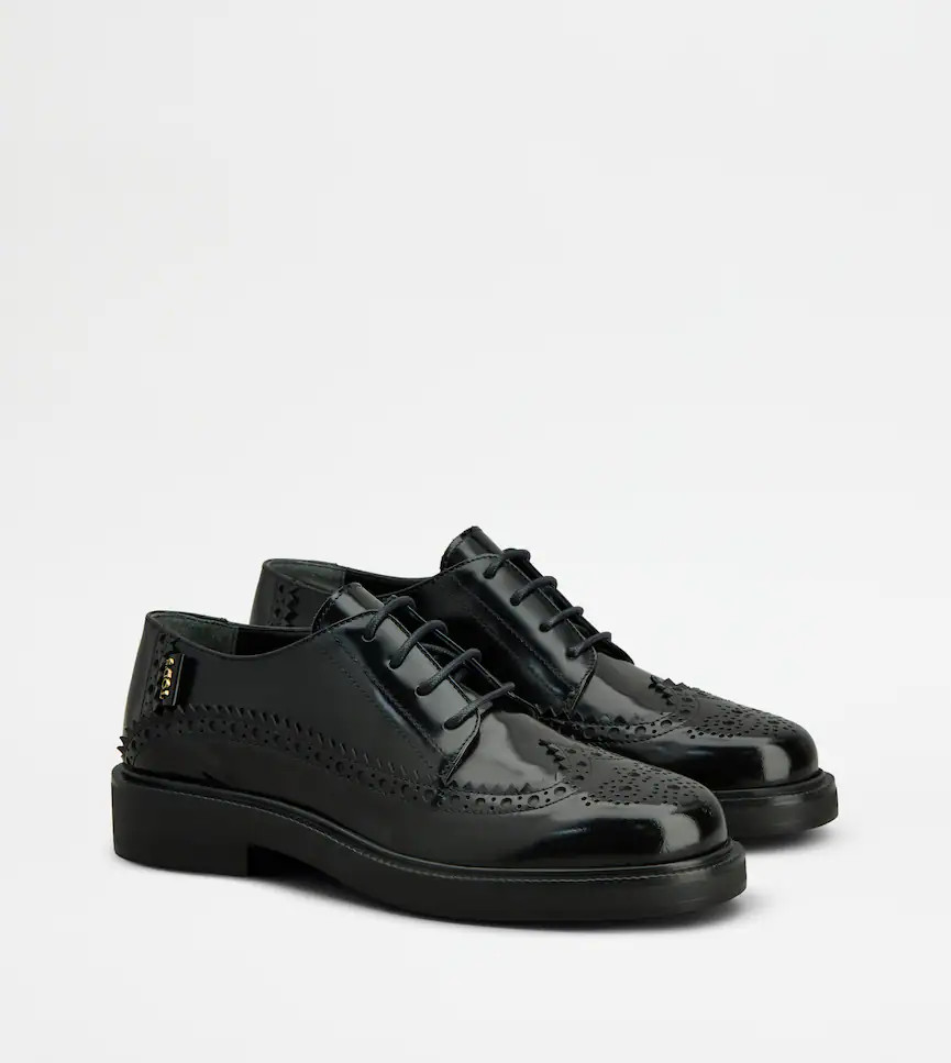 Shop Tod's Lace-ups Leather Oxford Black