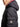 Front view of Moncler dark navy hooded padded jacket