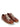 Brown leather German trainer-style sneakers, front pair view — 2620117000105-358 at MINOX boutique, Oxford
