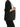 The Row Alma Shoulder Raffia Bag Black-with model right side