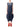 Issey Miyake navy sleeveless pleated midi dress with an asymmetric hem