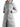 Front view of Canada Goose light grey long padded hooded coat
