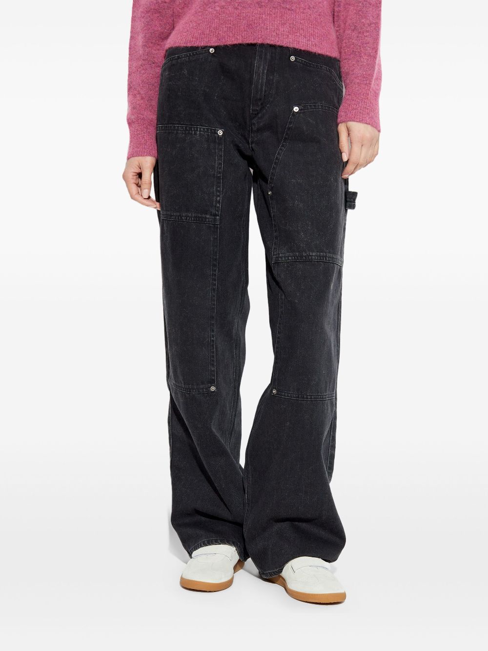 Isabel Marant Étoile Ophra Jeans Faded Black In Black