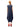 Back view of an Issey Miyake navy pleated midi dress