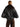 Lemaire black leather jacket with a dark shearling collar