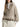 Beige zip-up hooded knit cardigan worn open over a white shirt, front view — MEA345606 at MINOX boutique, Oxford