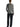 Model wearing The Row Phora light grey V-neck sweater with black trousers