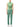 Issey Miyake Pleats Please August Colors High-Neck Top Greyish Green-front side