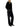 Model wearing Studio Nicholson black long-sleeved button-neck top
