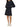 Burberry Women Pleated Stretch Nylon Mini Skirt Navy-with model