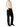Model wearing the Studio Nicholson Rutas ivory jersey top with black trousers