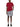 Comme Des Garçons Play Double Heart T-Shirt Burgundy-with women model