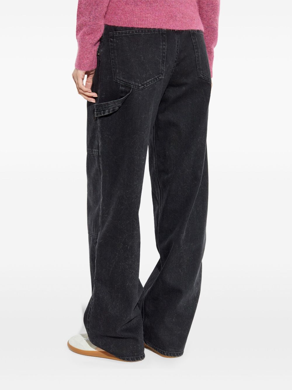 Isabel Marant Étoile Ophra Jeans Faded Black In Black