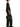 Side view of a model wearing The Row Frava dark brown corduroy trousers