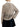 Beige chunky-knit crew-neck jumper, back view with open-knit panels — MEA345600 at MINOX boutique, Oxford