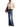 Moncler Women Wide Leg Jeans Blue-with model