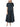 Weekend Maxmara Long Cotton-Blend Taffeta Skirt Navy-with model