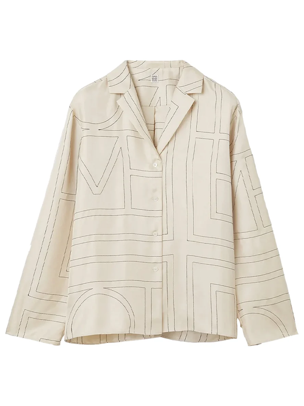 Totême Toteme Monogram Embroidered Pajama Pants