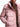Pink Moncler hooded down jacket worn open, front view — L20931A0016254A81-51A at MINOX boutique, Oxford