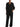 Model wearing The Row Eglitta black trousers with a dark jumper