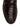 Top view of The Row dark brown leather loafer with gathered detailing