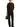 Model wearing The Row Frava dark brown trousers with a brown jumper