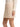 Side view of Moncler cream textured mini skirt